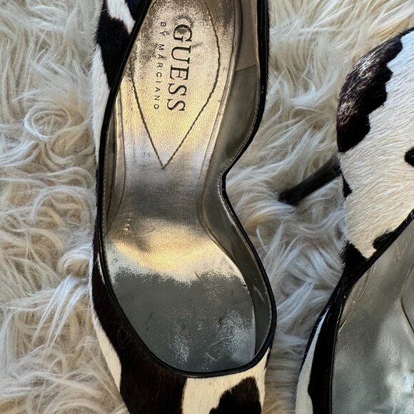 Guess by Marciano stylish faux cow print fur inspired stiletto high heels - Picture 3 of 16